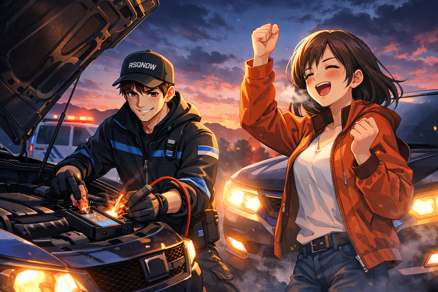 RSQNOW jumpstart service — vehicle comes back to life