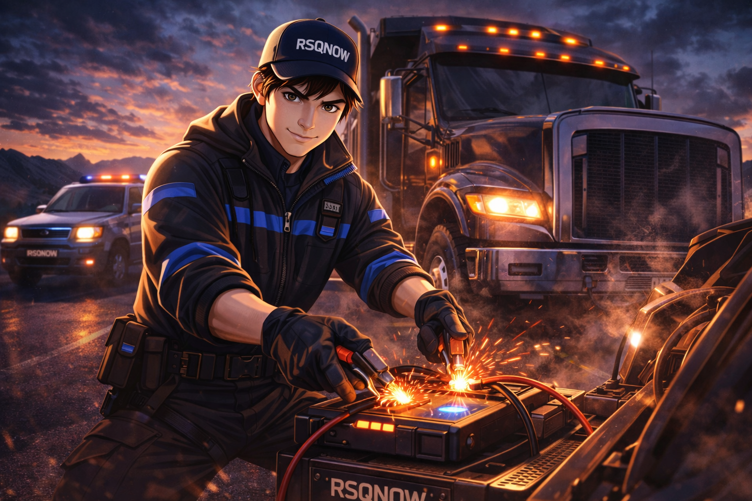 RSQNOW heavy-duty jumpstart — semi truck restart